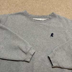 Vtg Walt Disney Mickey Mouse Sweatshirt Crewneck Mens Large Gray Embroidered 90s